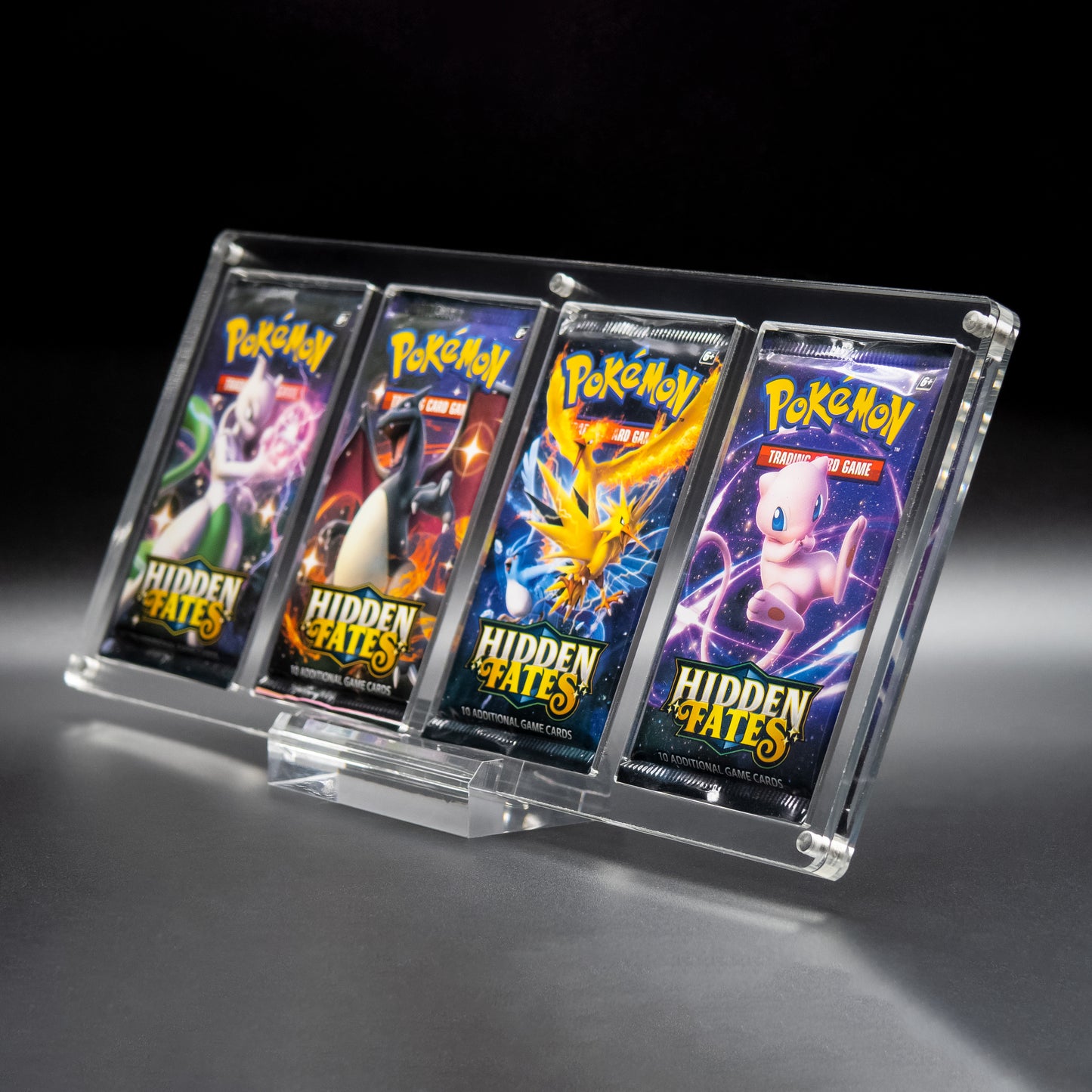 AcryShield Acrylic Quadruple Booster Pack Display Case - Magnetic