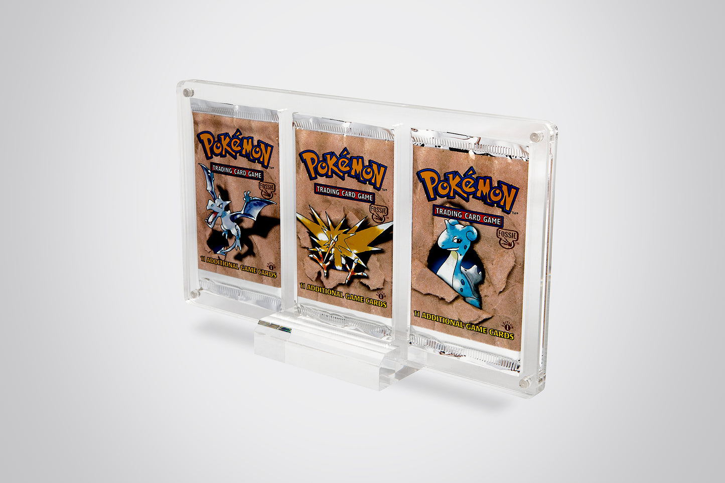 AcryShield Acrylic Triple Booster Pack Display Case - Magnetic